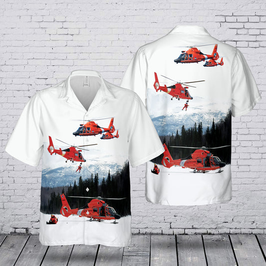 US Coast Guard (USCG) MH-65 Dolphin Hawaiian Shirt