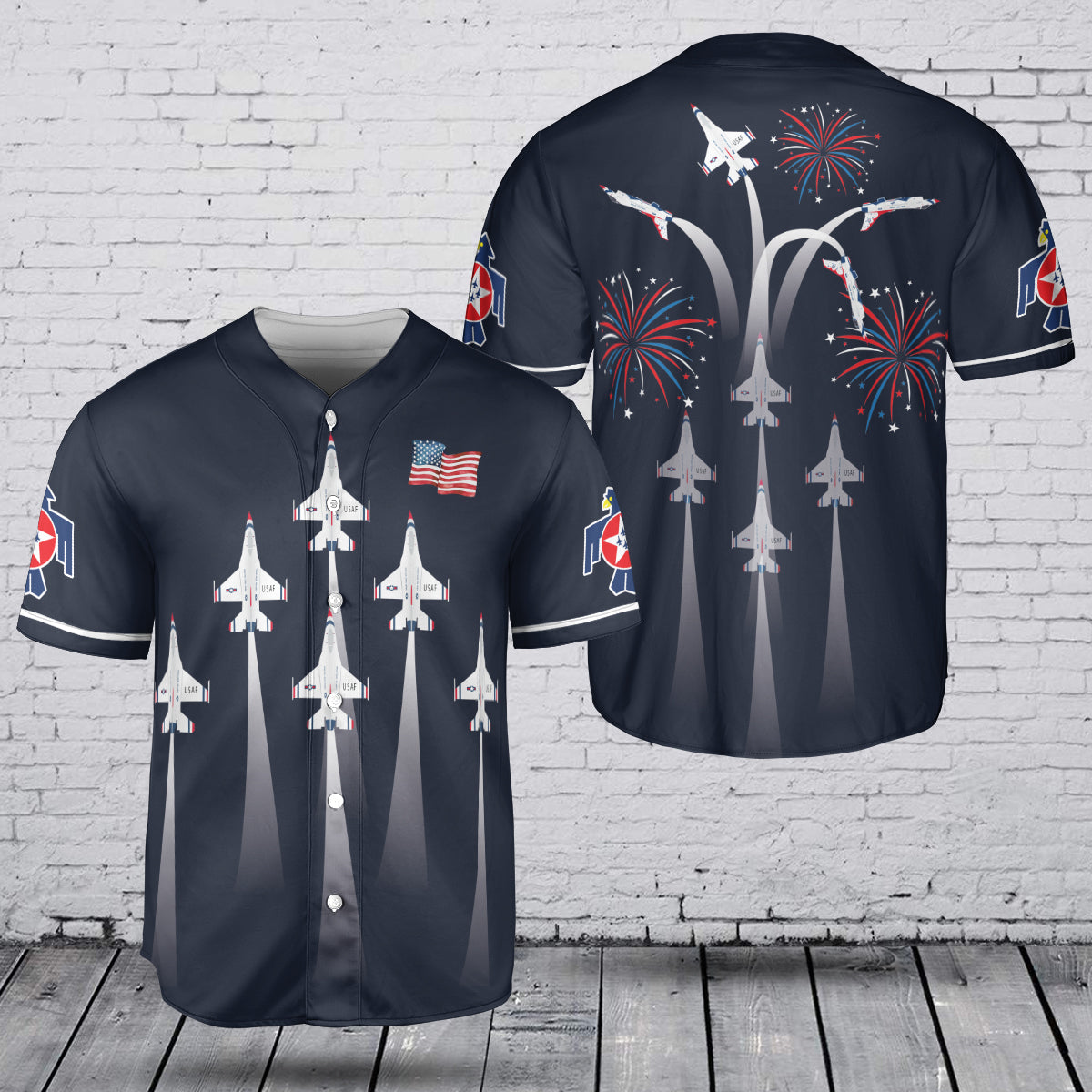 USAF Thunderbirds 250th Anniversary, 4th of July Baseball Jersey