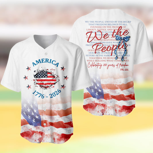 America 250th Anniversary, USA Independence Day 4 of July Baseball Jersey