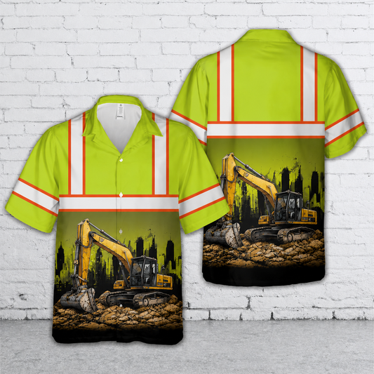 Excavator Operator Hawaiian Shirt