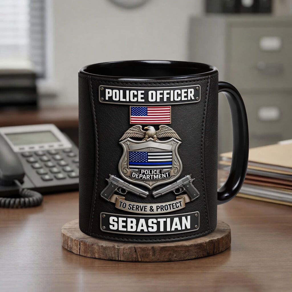 Personalized Police Officer Accent Mug