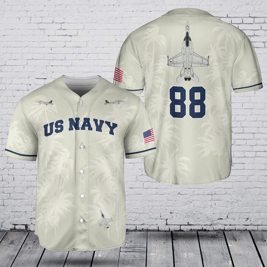 Custom Number U.S Navy Boeing F/A-18E/F Super Hornet Baseball Jersey