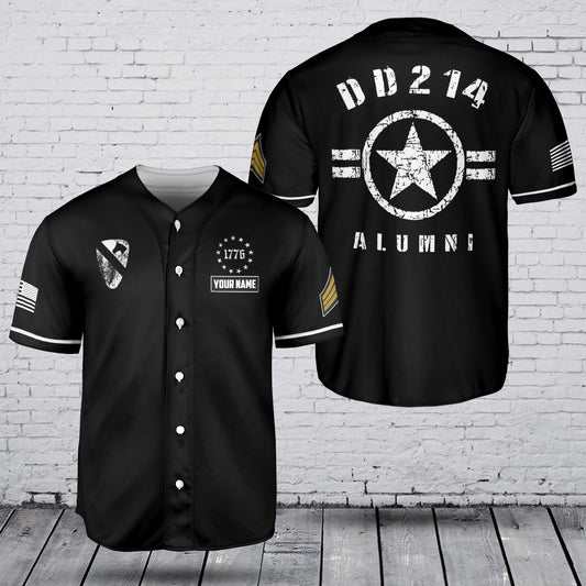 Custom Name & Rank U.S Army 1st Cavalry Division Baseball Jersey