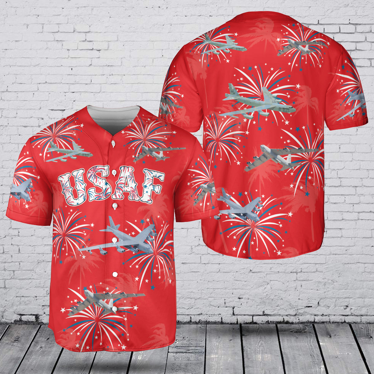 USAF B-52 Stratofortress 250th Anniversary, 4th of July Baseball Jersey