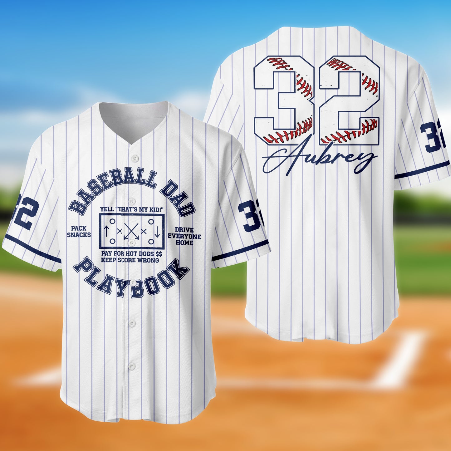 Custom Baseball Dad, Father's Day Baseball Jersey
