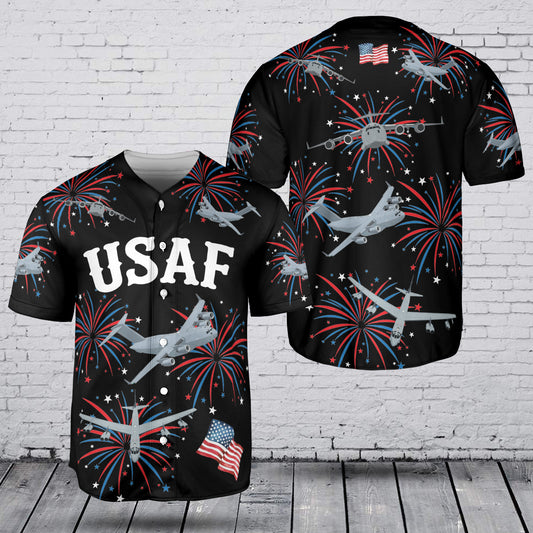 USAF C-17 Globemaster III 250th Anniversary, 4th of July Baseball Jersey