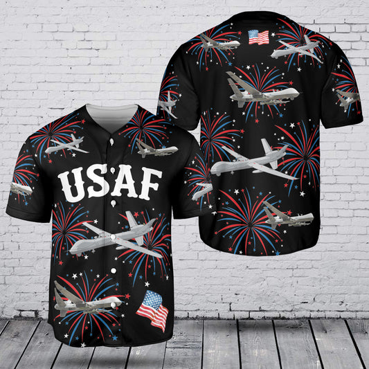 USAF MQ-9 Reaper 250th Anniversary, 4th of July Baseball Jersey