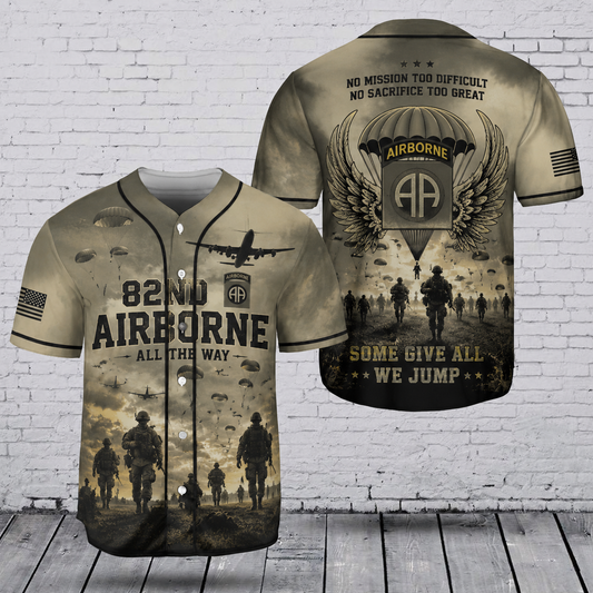 U.S Army 82nd Airborne Division Baseball Jersey