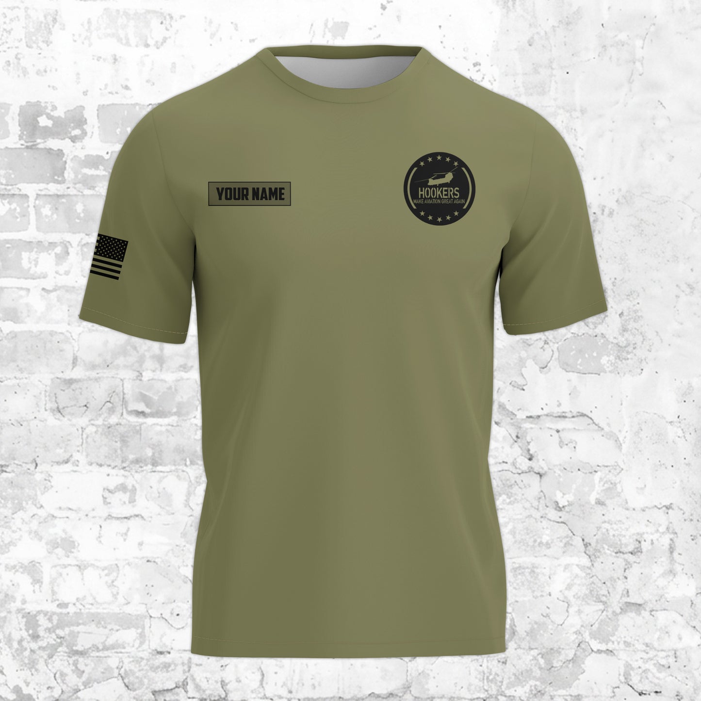 Custom Name US Military Sling Load Chinook 3D T-shirt