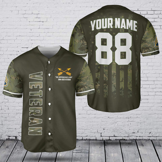 Custom Name, Rank & Year US Army Special Forces (Green Berets) Proud To be A Veteran of America Baseball Jersey