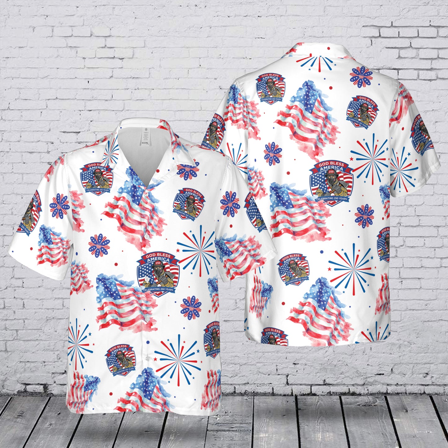 250th Anniversary USA God Bless America Hawaiian Shirt