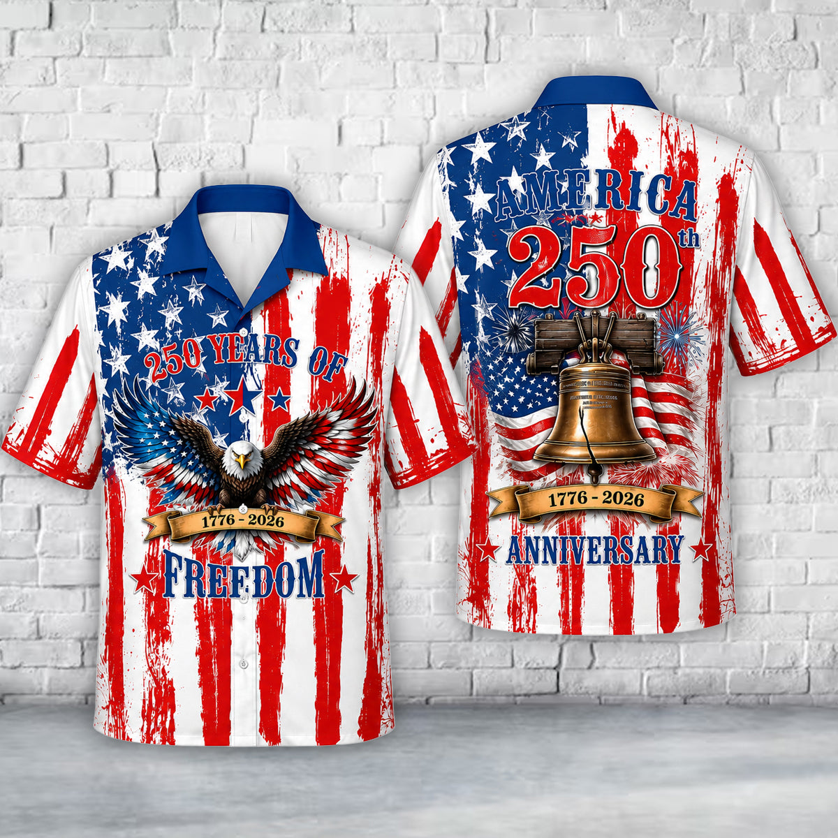 America 4th July 250th Anniversary 1776-2026 Hawaiian Shirt