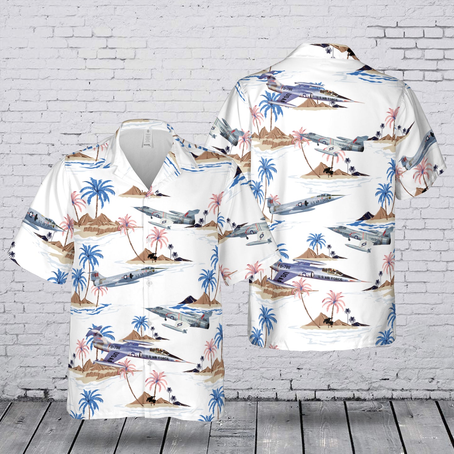 USAF F-104 Starfighter Classic Hawaiian Shirt