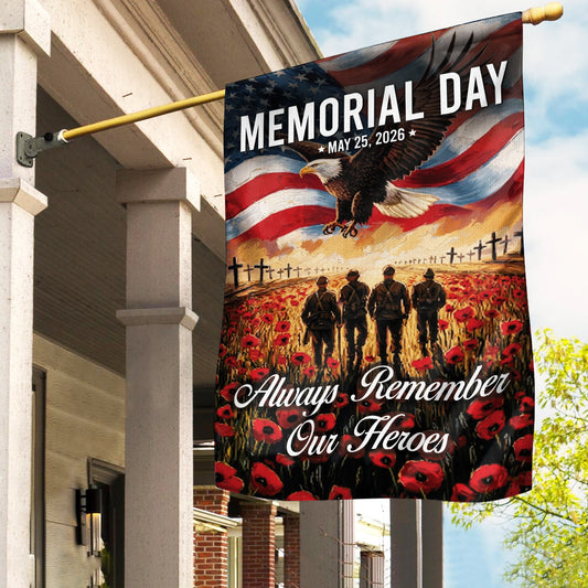Memorial Day House Flag