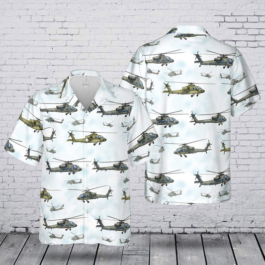 US Army Helicopter Hawaiian Shirt