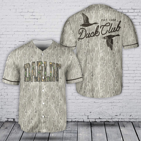 Duck Hunting Camo Baseball Jersey