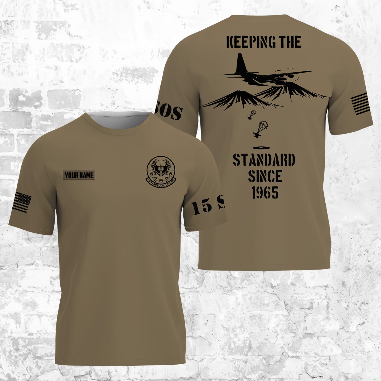 Custom Name 15th Special Operations Squadron (15th SOS) - Lockheed MC-130J Commando II 3D T-shirt