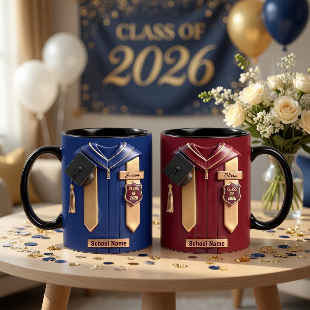 Personalized Graduation Mug , Class of 2026 Mug, Congrats Grad Gift, Celebration Graduation Gift