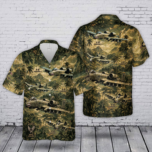 USAF A-10 Thunderbolt II Hawaiian Shirt