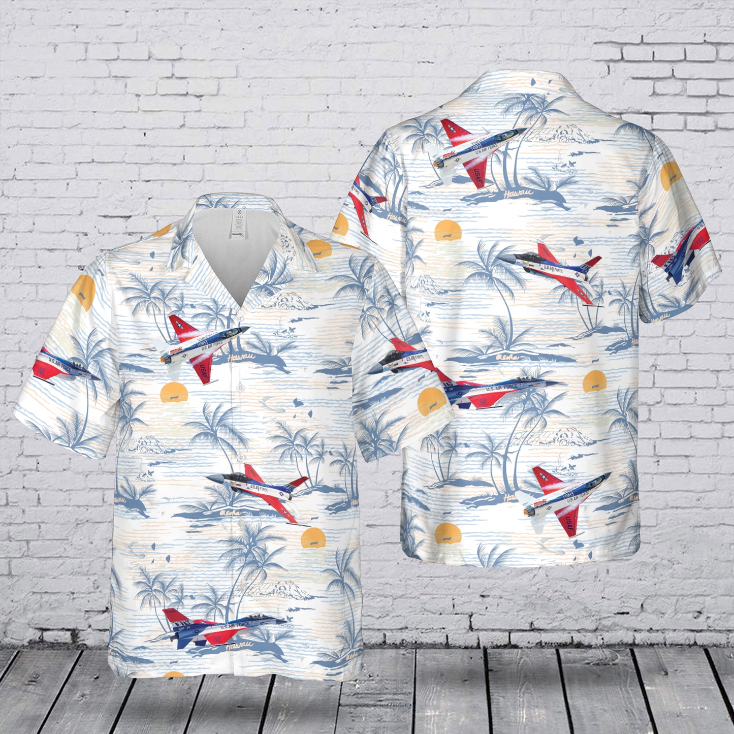 USAF F-16 Viper Classic Hawaiian Shirt