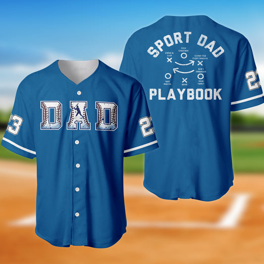 Custom Baseball Dad, Father's Day Baseball Jersey