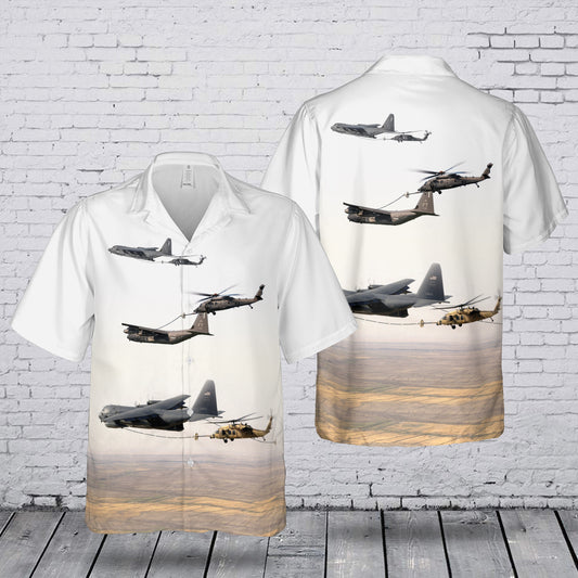 US Air Force (USAF) HH-60G Pave Hawk search and rescue helicopter Hawaiian Shirt