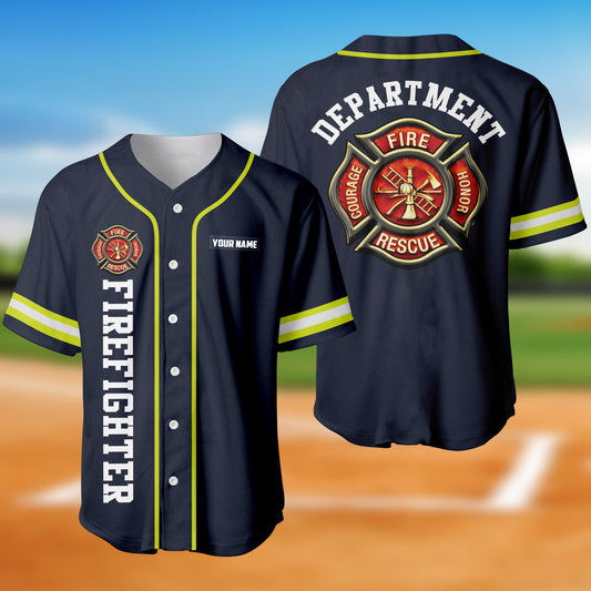 Custom Firefighter Baseball Jersey