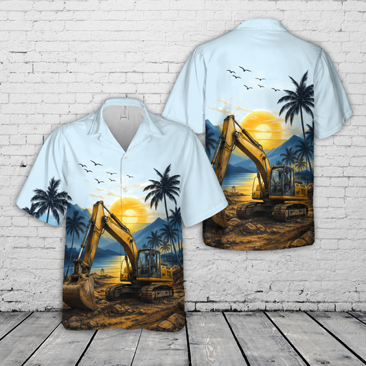 Excavator Operator Hawaiian Shirt