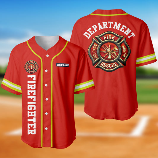 Custom Firefighter Baseball Jersey