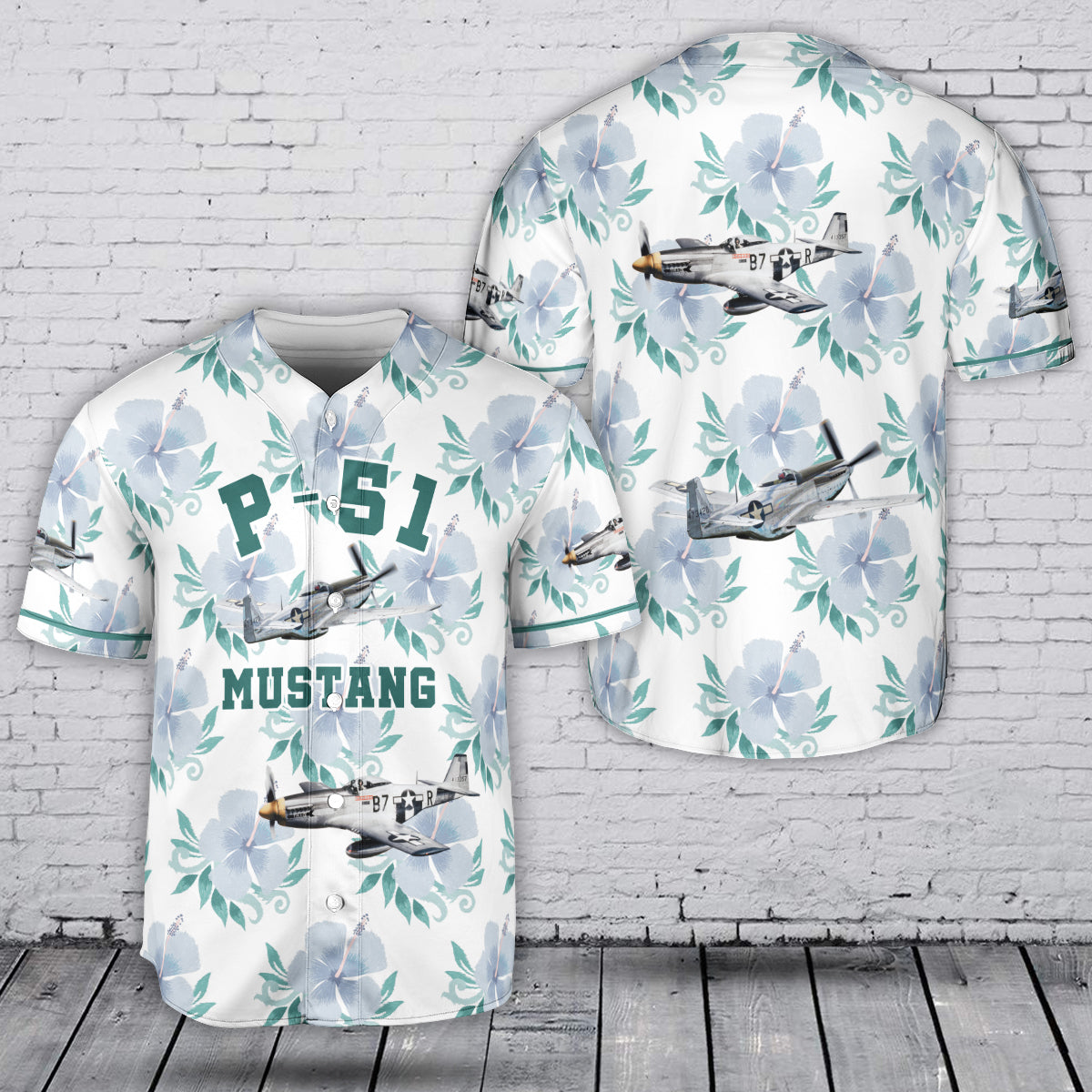 USAF P-51 Mustang Baseball Jersey