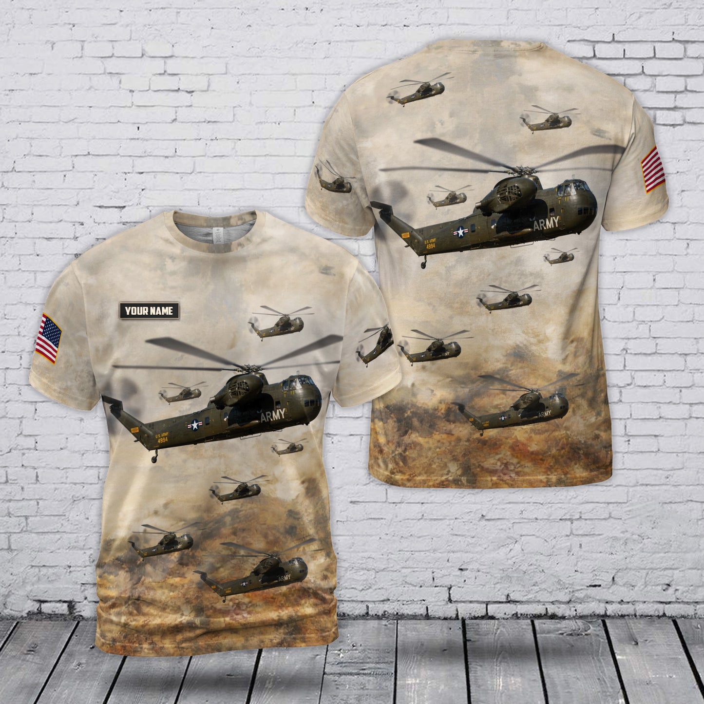 Custom Name Sikorsky CH-37 Mojave 3D T-Shirt