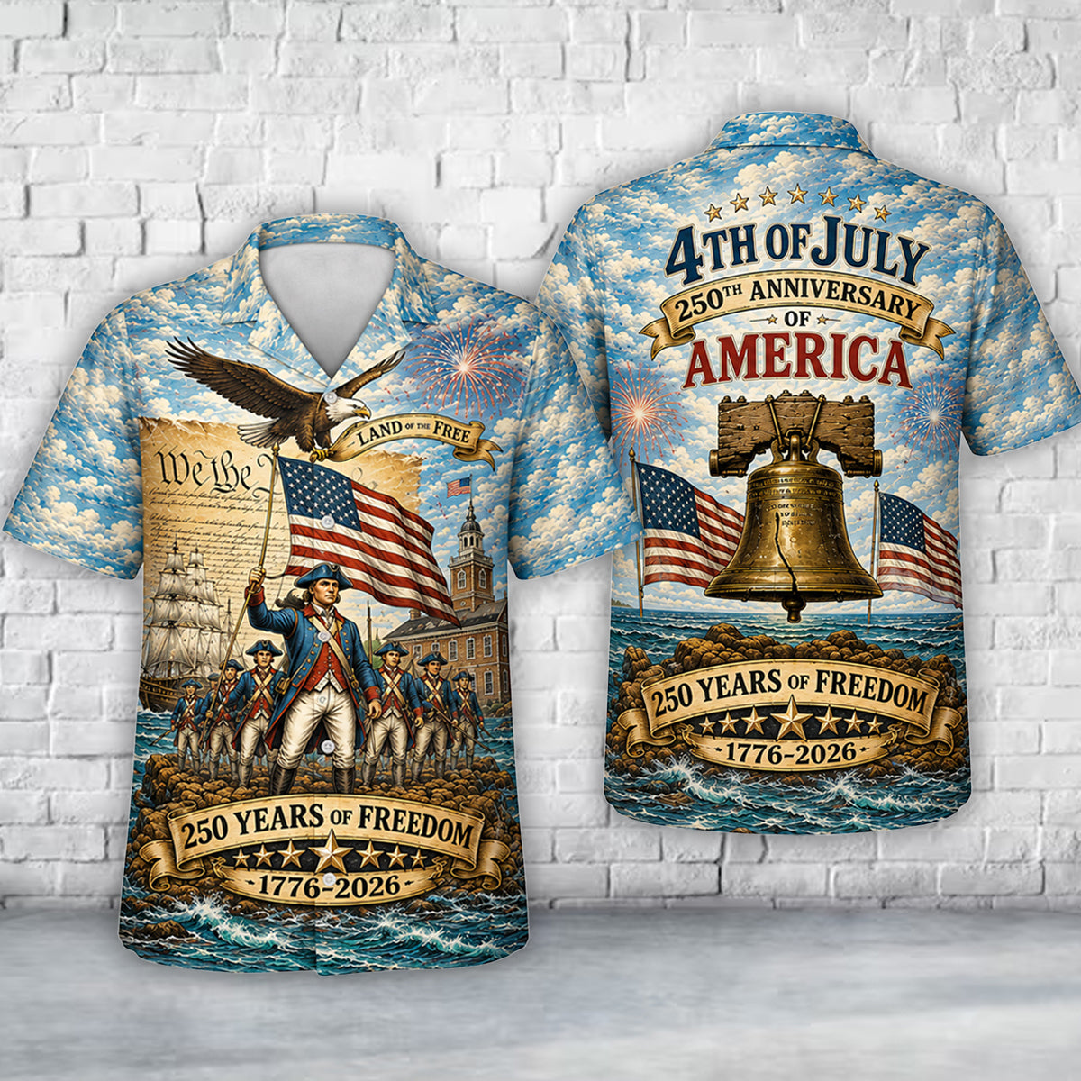America 4th July 250th Anniversary 1776-2026 Hawaiian Shirt