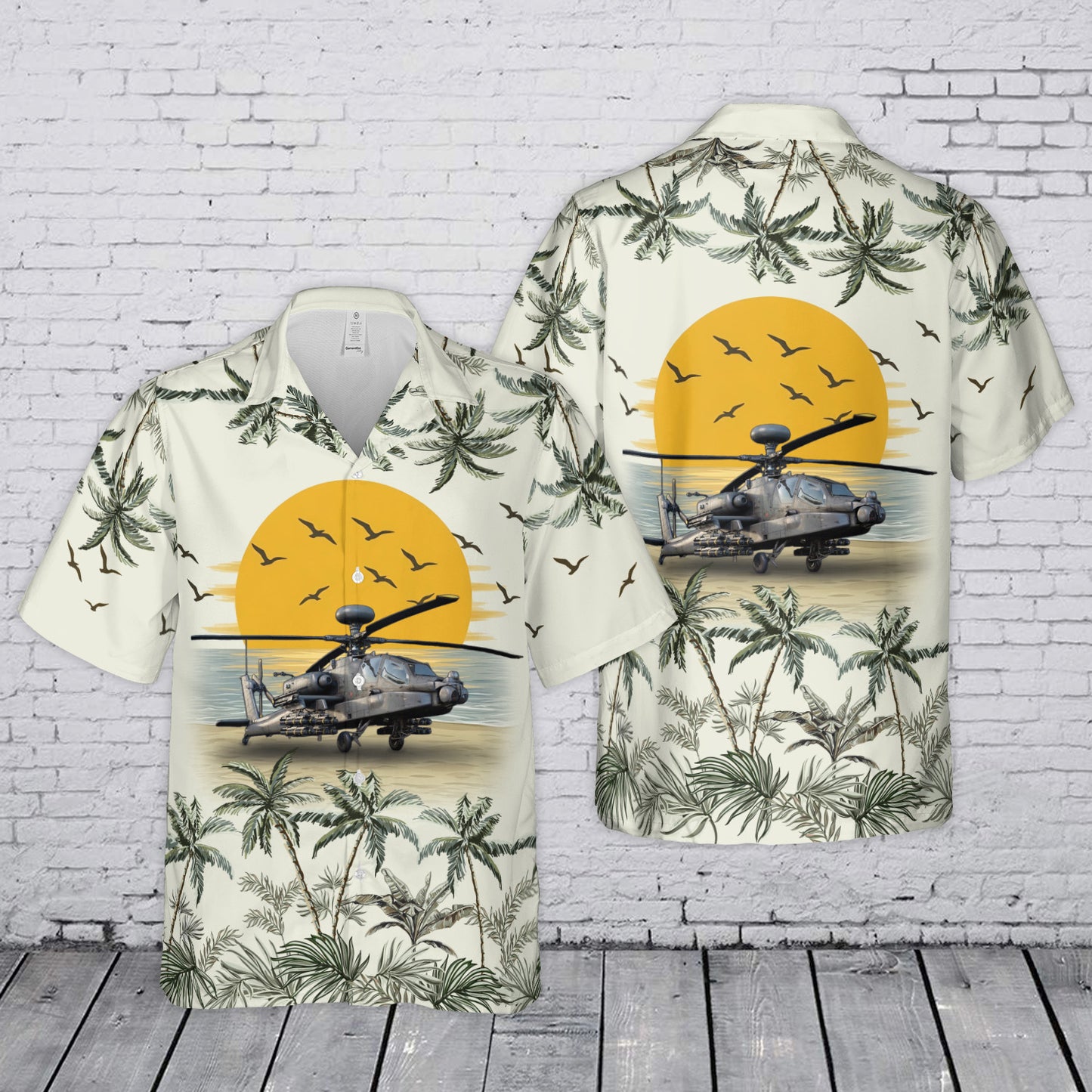 US Army AH-64 Apache Hawaiian Shirt Hawk Hawaiian Shirt