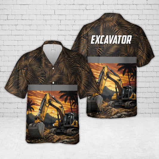 Excavator Operator Hawaiian Shirt