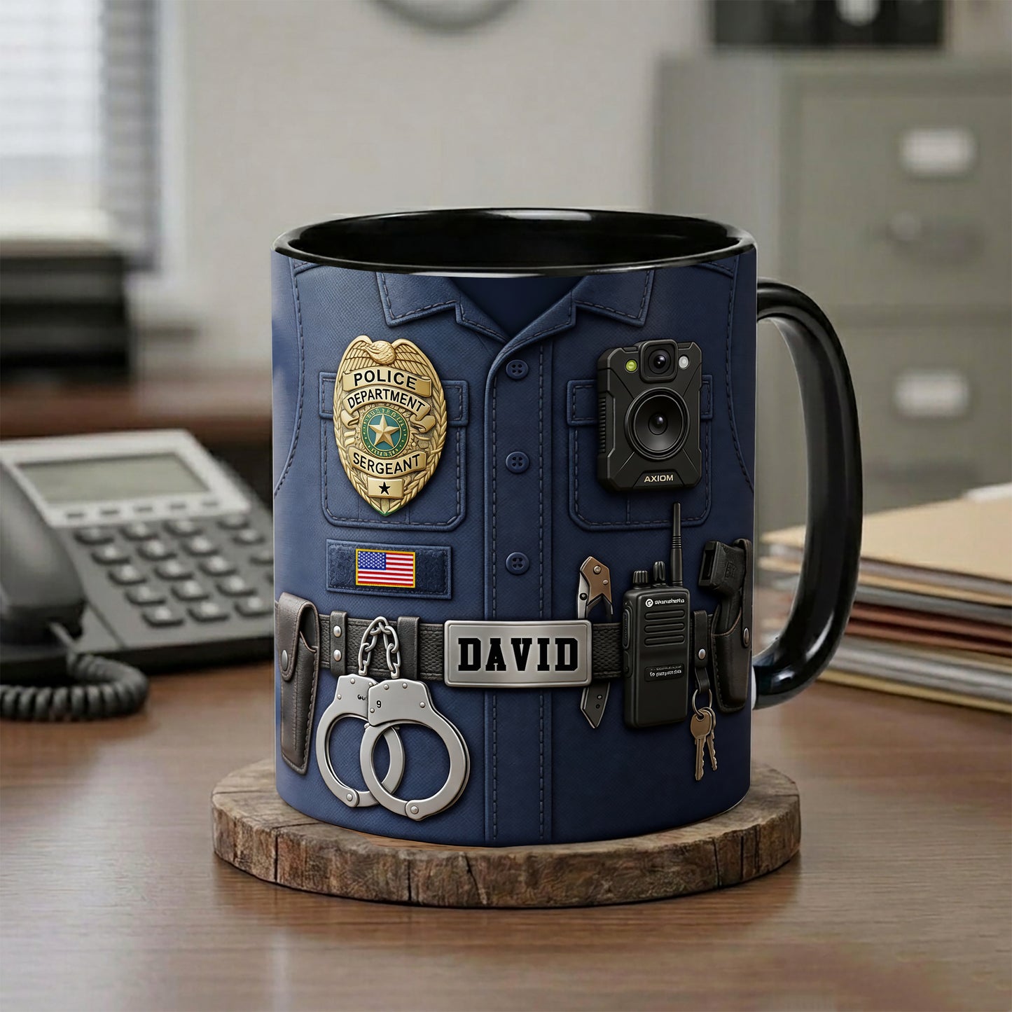 Personalized Police Officer Accent Mug