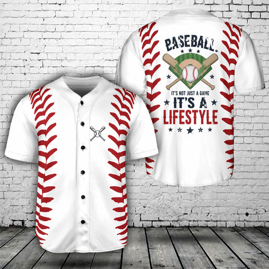 Baseball Lifestyle Jersey - It's Not Just a Game It's a Lifestyle- Baseball Fan Gift Baseball Jersey