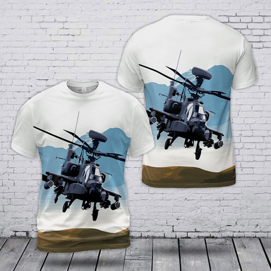 US Army AH-64 Apache 3D T-Shirt
