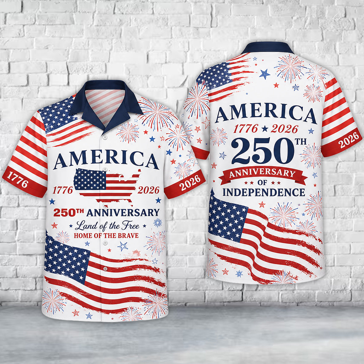 America 4th July 250th Anniversary 1776-2026 Hawaiian Shirt