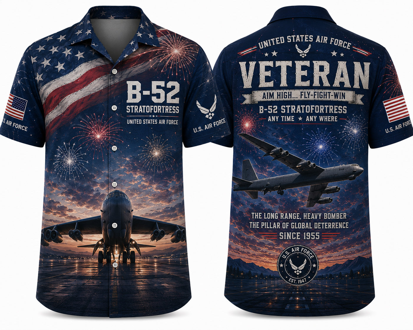 U.S Air Force B-52 Stratofortress Veteran Hawaiian Shirt