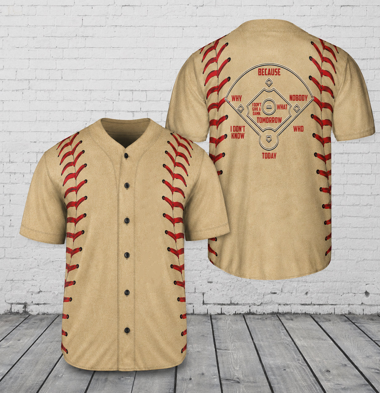Baseball Field Jersey - Vintage Baseball Fan Gift Baseball Jersey