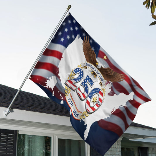 American 1776-2026 250th Anniversary July 4th Semiquincentennial House Flag