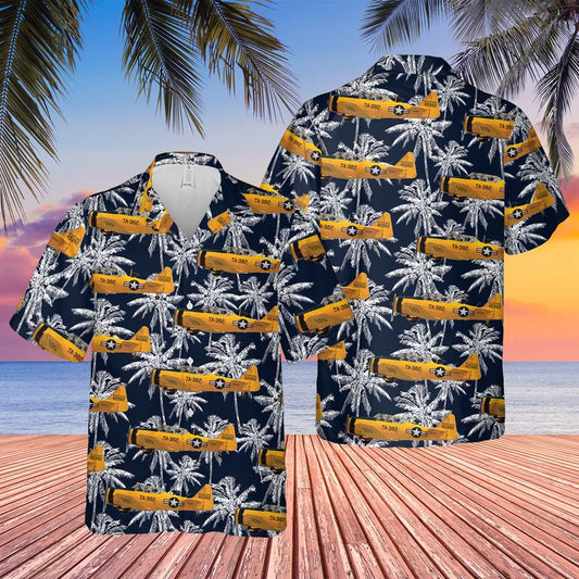 US Air Force North American T-6G Texan Hawaiian Shirt