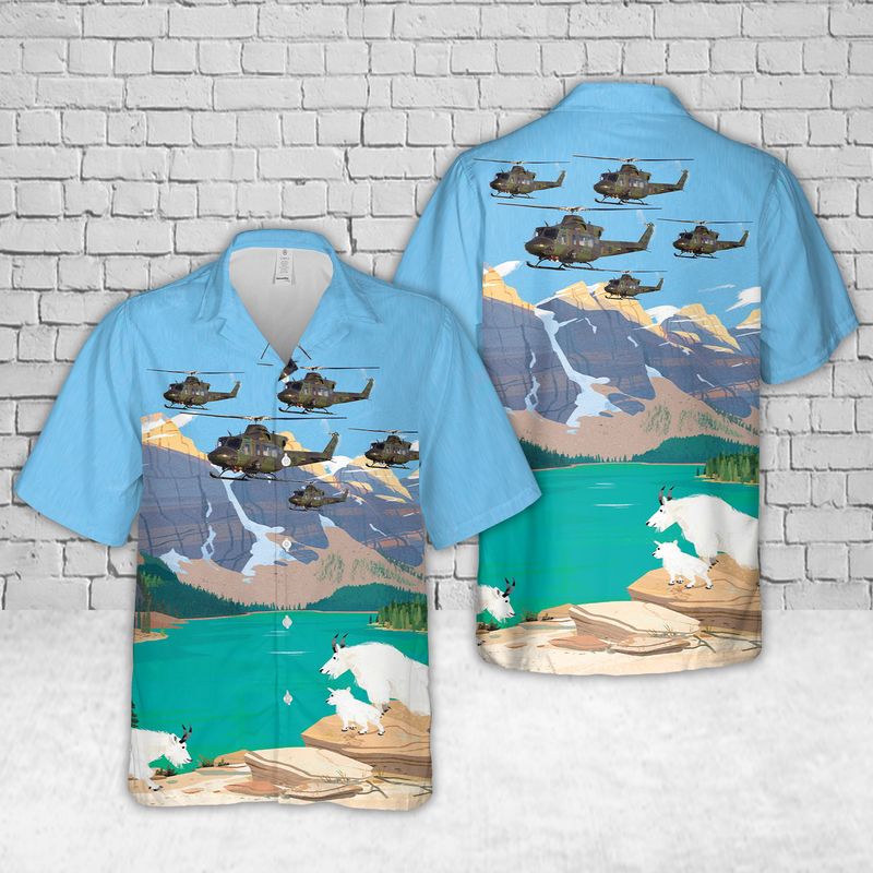 Canada Bell CH-146 Griffon Helicopter Hawaiian Shirt