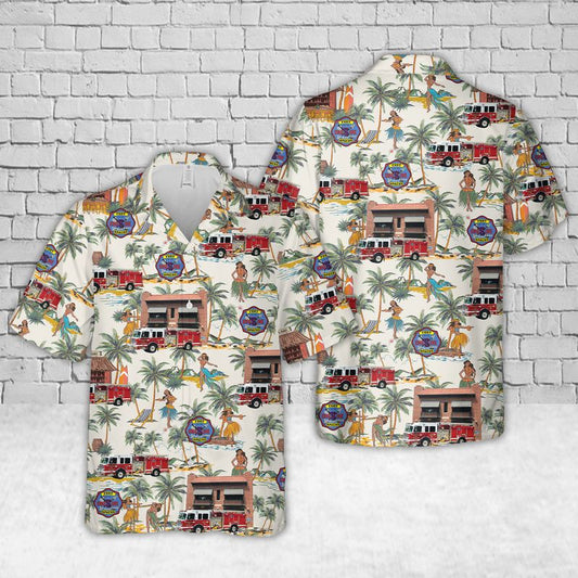 Charlotte Fire Engine 5 Hawaiian Shirt