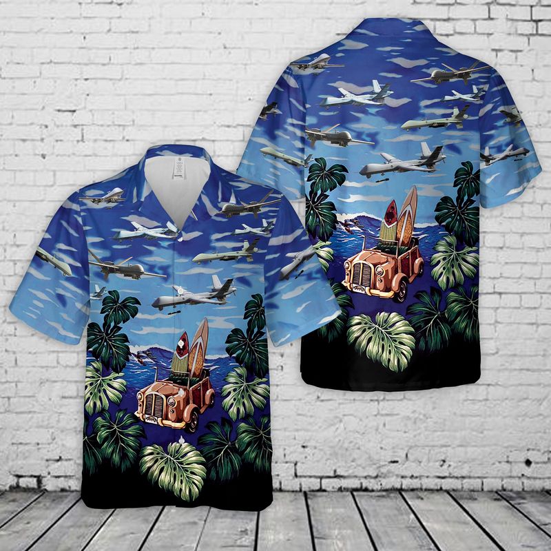 U.S. Air Force MQ-9A Reaper Hawaiian Shirt