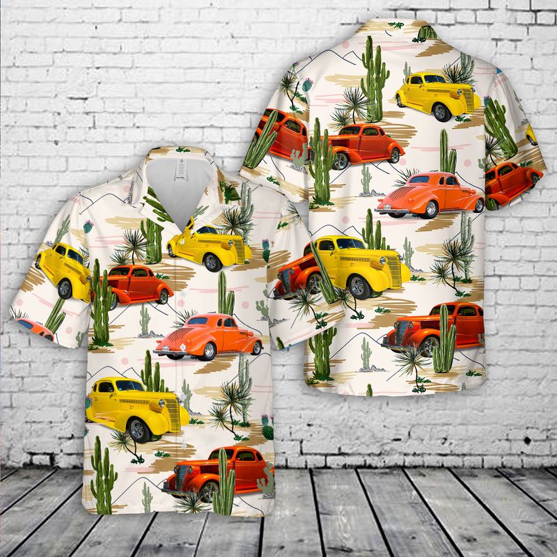 1938 Chevrolet Coupe Hot Rod Hawaiian Shirt