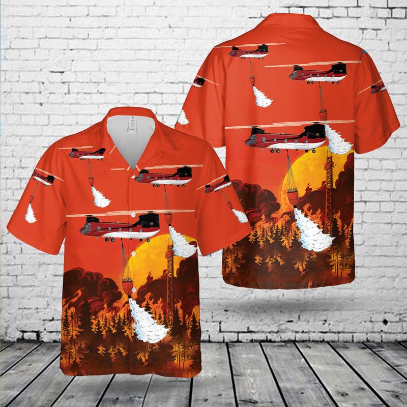 Transport Heavy Lift Helitack Boeing CH-47D Chinook Hawaiian Shirt