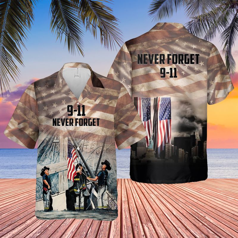 Never Forget 9.11 Hawaiian Shirt – Merch Gears
