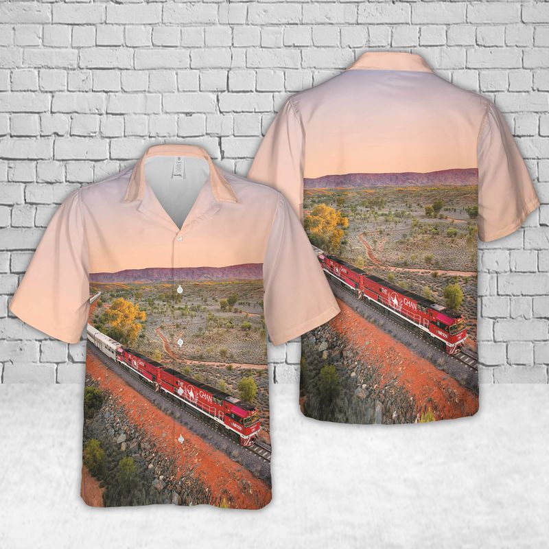 Australia The Ghan Passenger Train Hawaiian Shirt