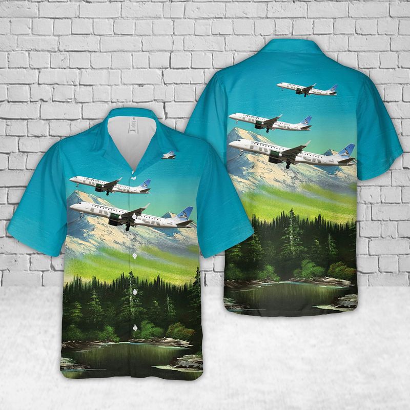 Frontier Airlines (Republic Airlines) Embraer 190-100IGW Hawaiian Shirt